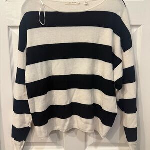 Cyrus Bold Black and White Striped Sweater